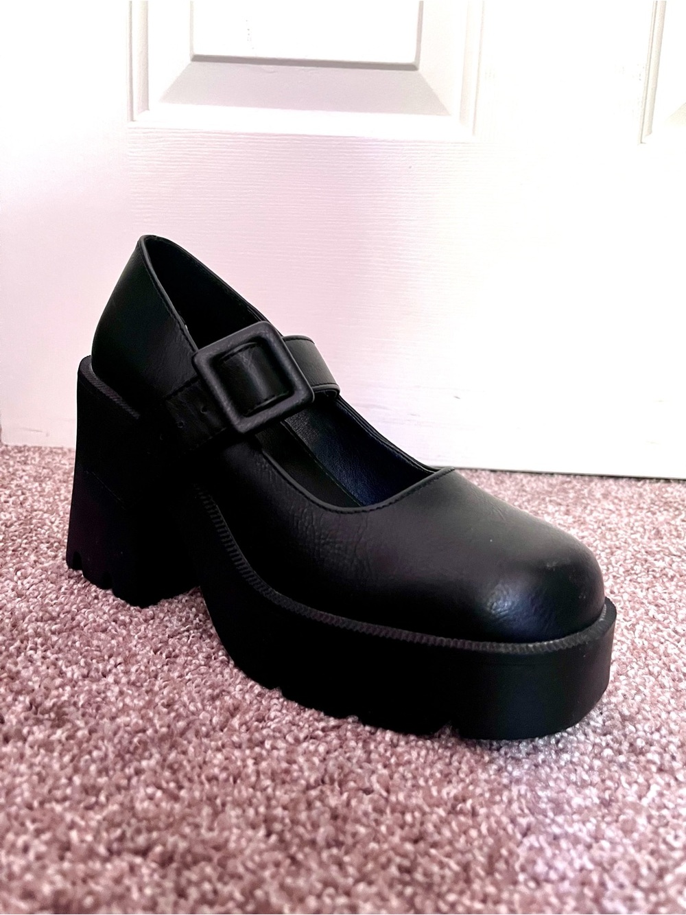 Madden Girl Black Chunky Platform Mary Jane - Picture 2 of 7